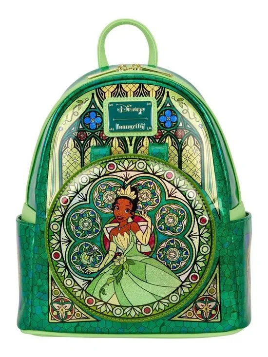 Loungefly Disney Princess Stained Glass Collection Tiana Mini Backpack NWT - Picture 1 of 5